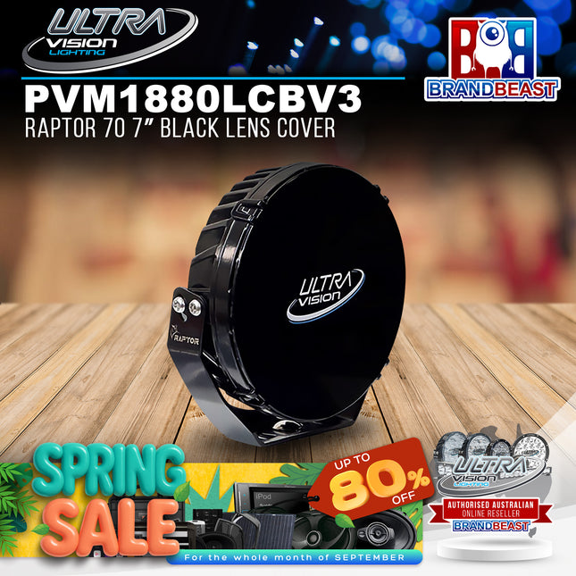 Ultra Vision Lighting PVM1880LCBV3 Raptor 70 7" Black Lens Cover