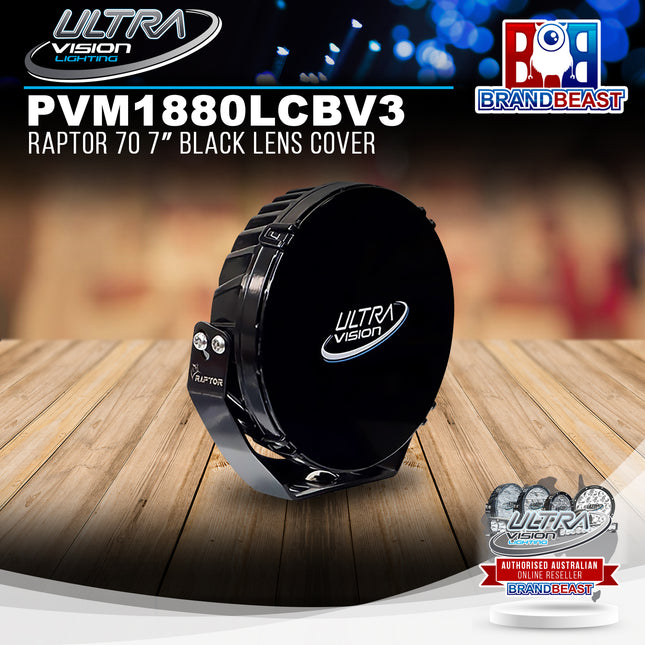 Ultra Vision Lighting PVM1880LCBV3 Raptor 70 7" Black Lens Cover