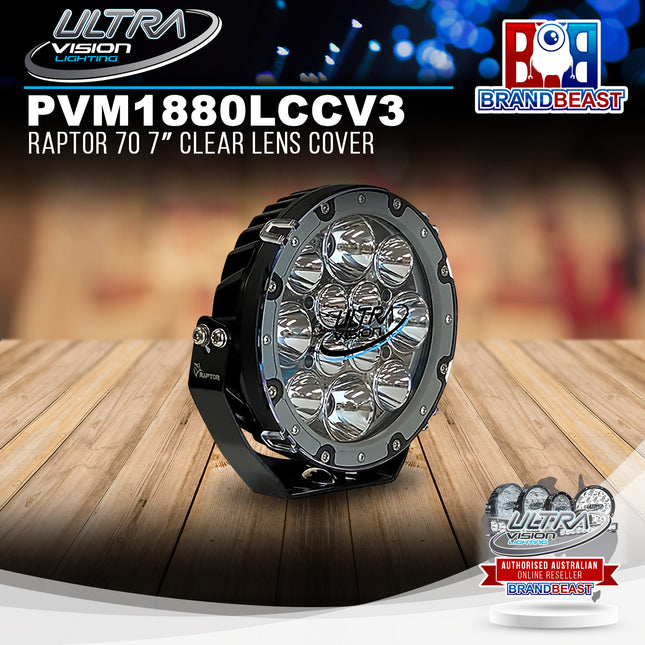 Ultra Vision Lighting PVM1880LCCV3 Raptor 70 7" Clear Lens Cover