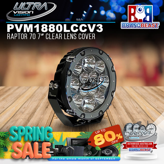 Ultra Vision Lighting PVM1880LCCV3 Raptor 70 7" Clear Lens Cover
