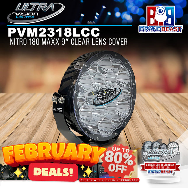 Ultra Vision Lighting PVM2318LCC Nitro 180 Maxx 9‚Ä≥ Clear Lens Cover