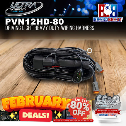 Ultra Vision Lighting PVN12HD-80 Driving Light Heavy Duty Wiring Harness