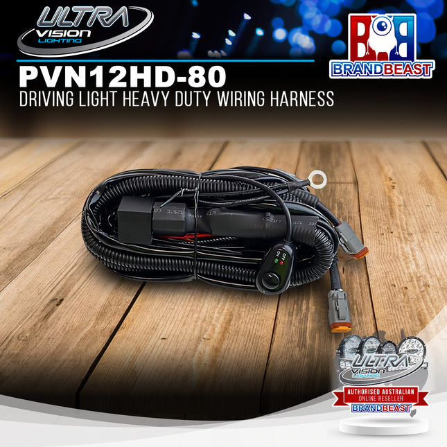 Ultra Vision Lighting PVN12HD-80 Driving Light Heavy Duty Wiring Harness