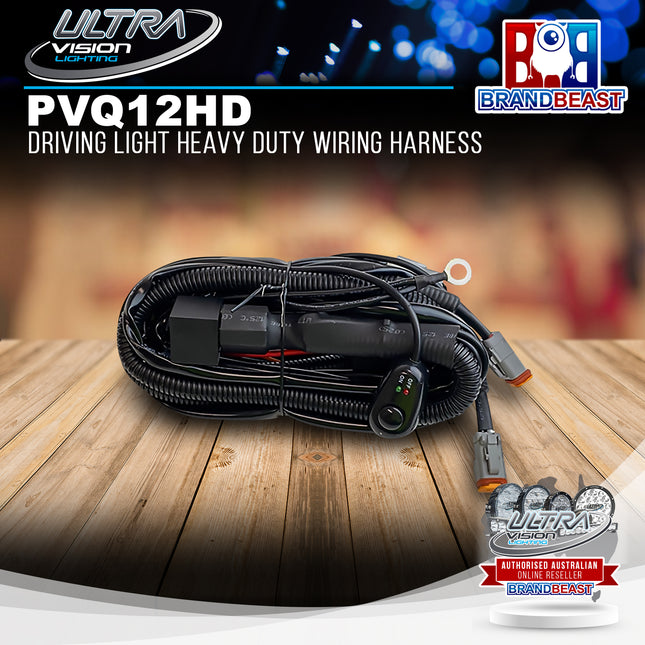 Ultra Vision Lighting PVQ12HD Driving Light Heavy Duty Wiring Harness