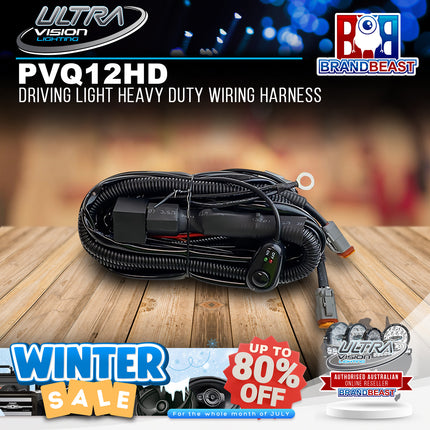 Ultra Vision Lighting PVQ12HD Driving Light Heavy Duty Wiring Harness
