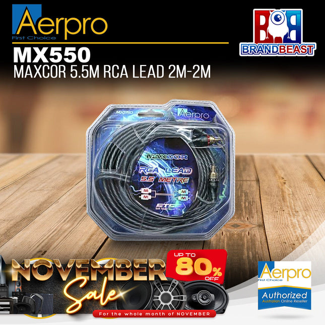 Aerpro MX550 MAXCOR 5.5M RCA Lead 2M-2M