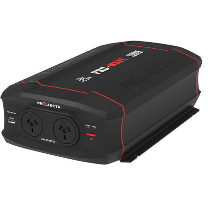 Projecta PW1100 1100W Pure Sine Wave Inverter - 12V to 240V Power Inverter with USB-A, USB-C, Remote LCD Display and Australian AS4763 Certification