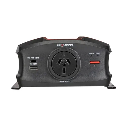 Projecta PW500 500W Pure Sine Wave Inverter - 12V to 240V Power Inverter with USB-A, USB-C, Remote LCD Display and Australian AS4763 Certification