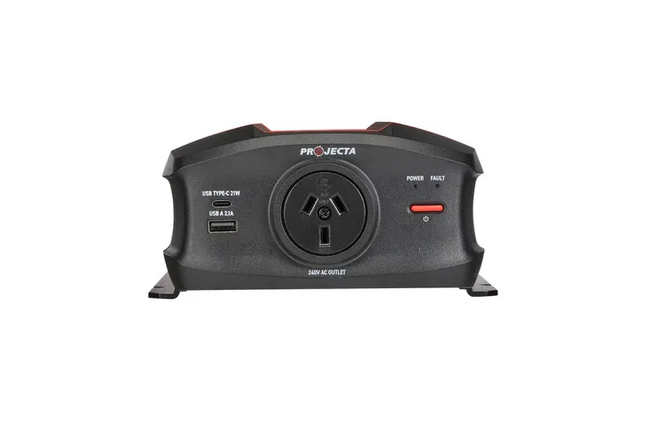 Projecta PW500 500W Pure Sine Wave Inverter - 12V to 240V Power Inverter with USB-A, USB-C, Remote LCD Display and Australian AS4763 Certification