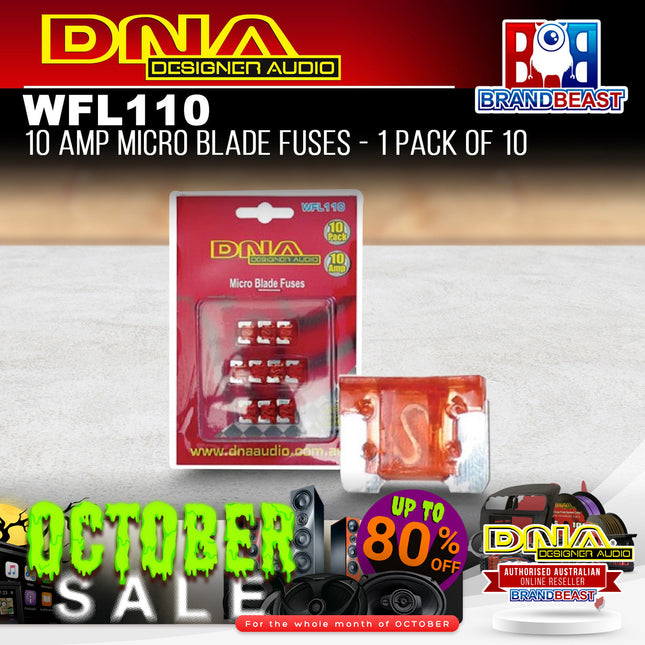 DNA WFL110 10 Amp Micro Blade Fuse - 1 Pack of 10