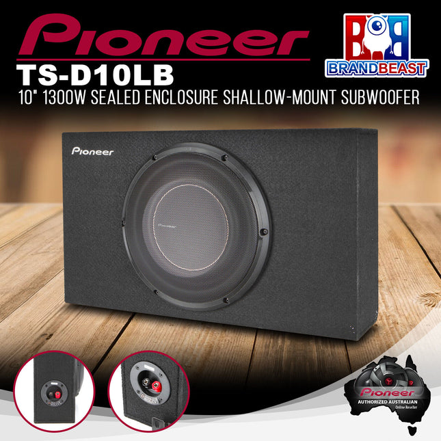 Pioneer TS-D10LB 10‚Ä≥ 1300W ‚ÄúD‚Äù Series Shallow-Mount Pre-Loaded Enclosure