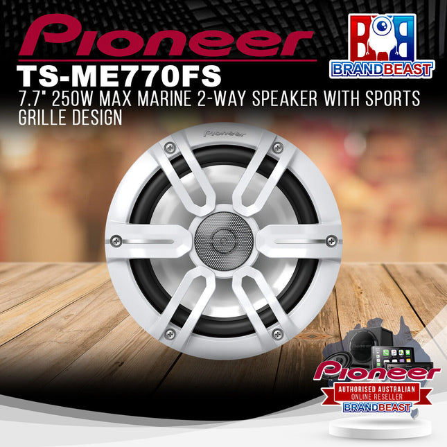 Pioneer TS-ME770FS 7.7" 250W Marine 2-Way Speaker With Sports Grille Design