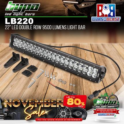 HYPA LB220 22" LED Double Row 9500 Lumens Light Bar