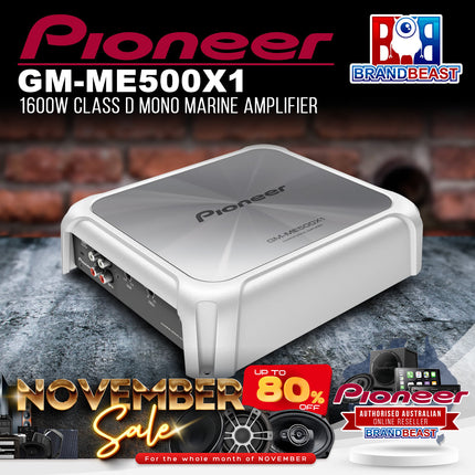Pioneer GM-ME500X1 1600W Class D Mono Marine Amplifier