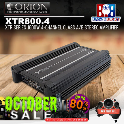 Orion XTR800.4 XTR Series 1600W 4-Channel Class A/B Stereo Amplifier