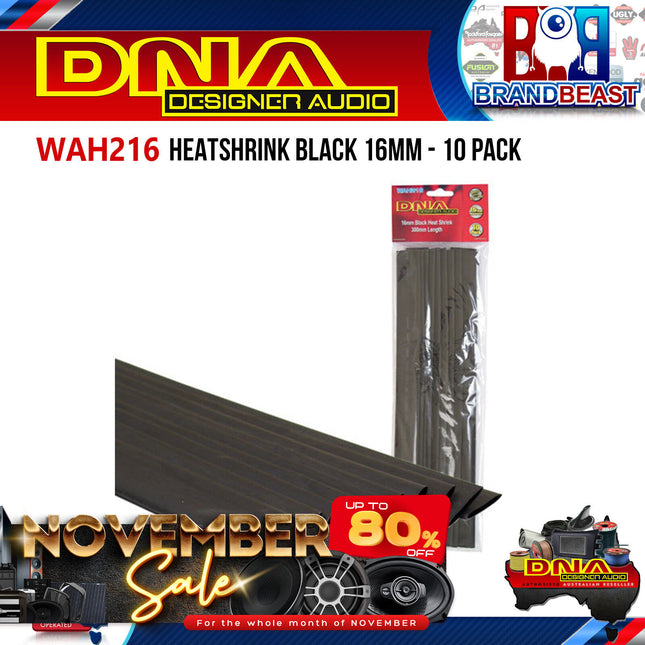 DNA WAH216 16mm Heatshrink Black - 10 Pieces