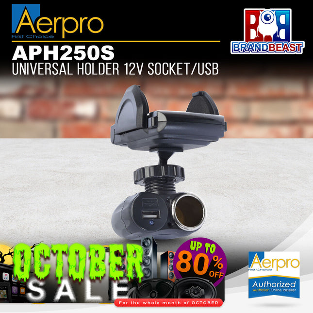 Aerpro APH250S 12V Universal Holder Socket / USB