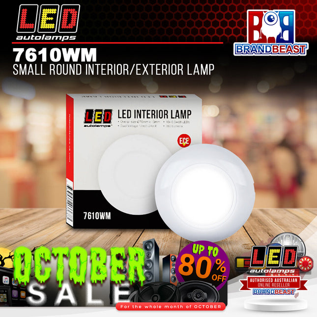LED Autolamps 7610WM Small Round Interior/Exterior Lamp