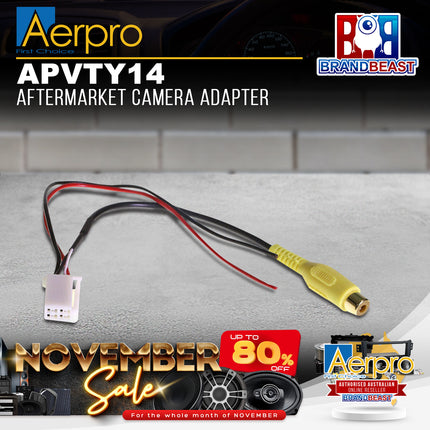 Aerpro APVTY14 Aftermarket Camera Adapter To Suit Toyota