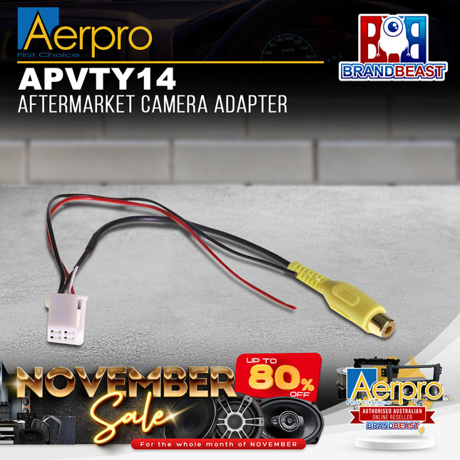 Aerpro APVTY14 Aftermarket Camera Adapter To Suit Toyota