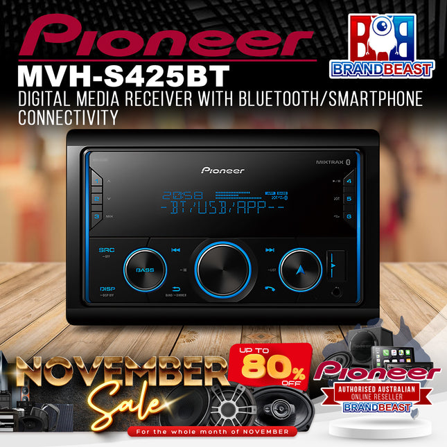 Pioneer MVH-S425BT Digital Media Receiver with Bluetooth/Smartphone Connectivity