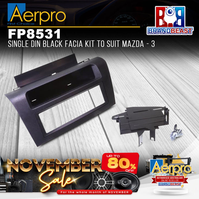 Aerpro FP8531 Single DIN Black Facia Kit to Suit Mazda - 3