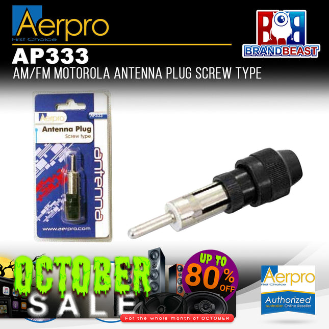 Aerpro AP333 AM/FM Screw Type Motorola Antenna Plug