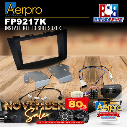 Aerpro FP9217K Double DIN Black Headunit Install Kit To Suit Suzuki Swift FZ