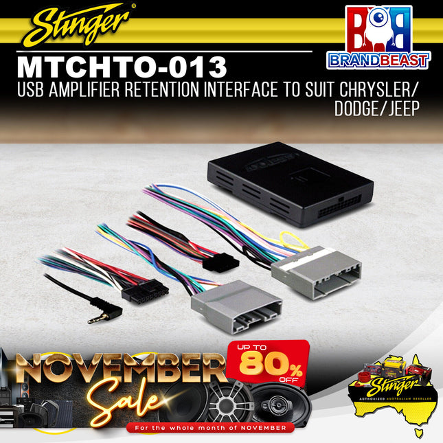 Stinger MTCHTO-013 USB Amplifier Retention Interface For Chrysler/Dodge 05-11
