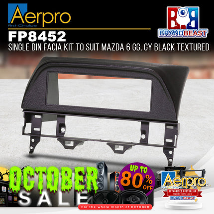 Aerpro FP8452 Single Din Facia Kit to Suit Mazda 6 GG, GY Black