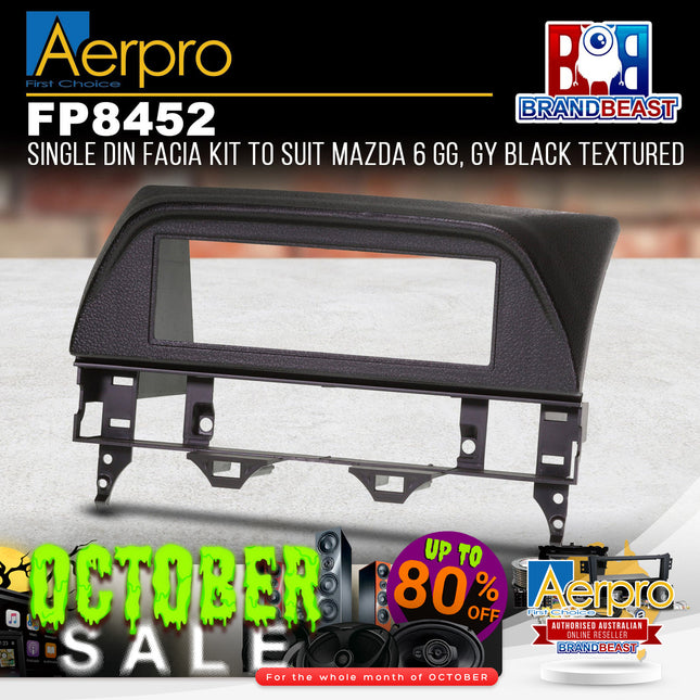 Aerpro FP8452 Single Din Facia Kit to Suit Mazda 6 GG, GY Black