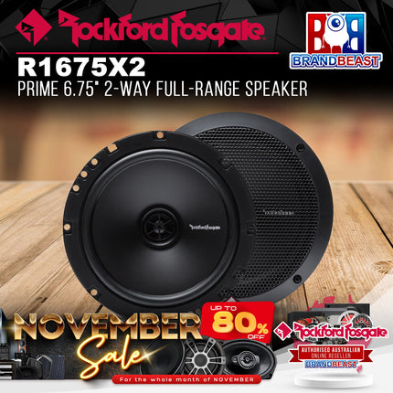 Rockford Fosgate R1675X2 Prime 6.75" 2-Way Full-Range Speaker