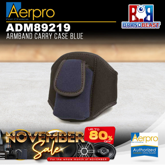Aerpro ADM89219 Armband MP3 Carry Case - Blue