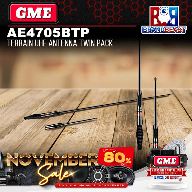 GME AE4702BTP Medium Duty All Terrain Pack 2.1 & 6.6 Dbi Gain Black