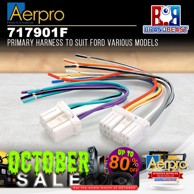 Aerpro 717901F Replacement OEM Headunit Harness Suit Ford & Mazda Various Models