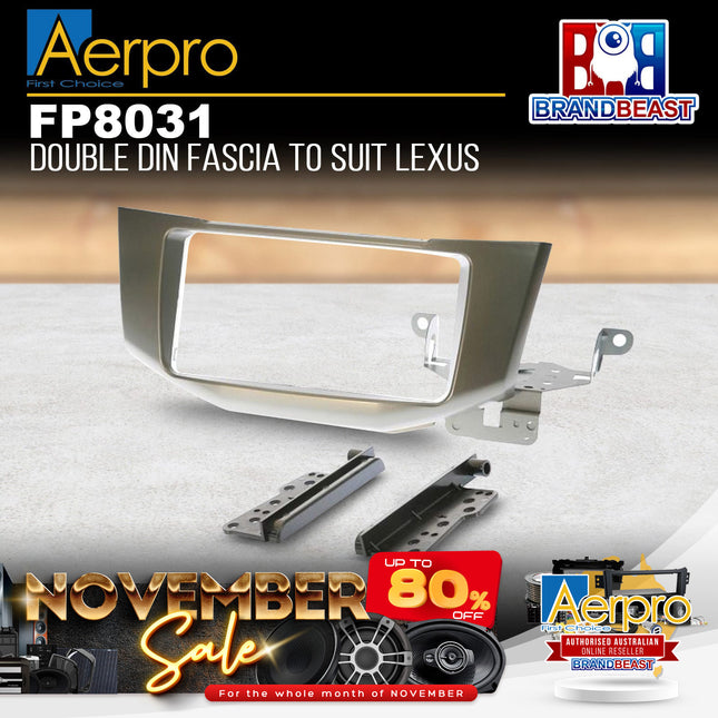 Aerpro FP8031 Double DIN Silver Facia Kit Suit Lexus RX330/RX350 2003 - 2008
