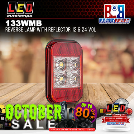 LED Autolamps 133WMB Reverse Lamp With Reflector 12 & 24 Vol