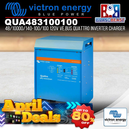 Victron Energy QUA483100100 48/10000/140-100/100 120V VE.Bus Quattro Inverter Charger