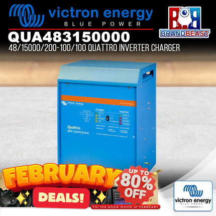 Victron Energy QUA483150000 48/15000/200-100/100 Quattro Inverter Charger