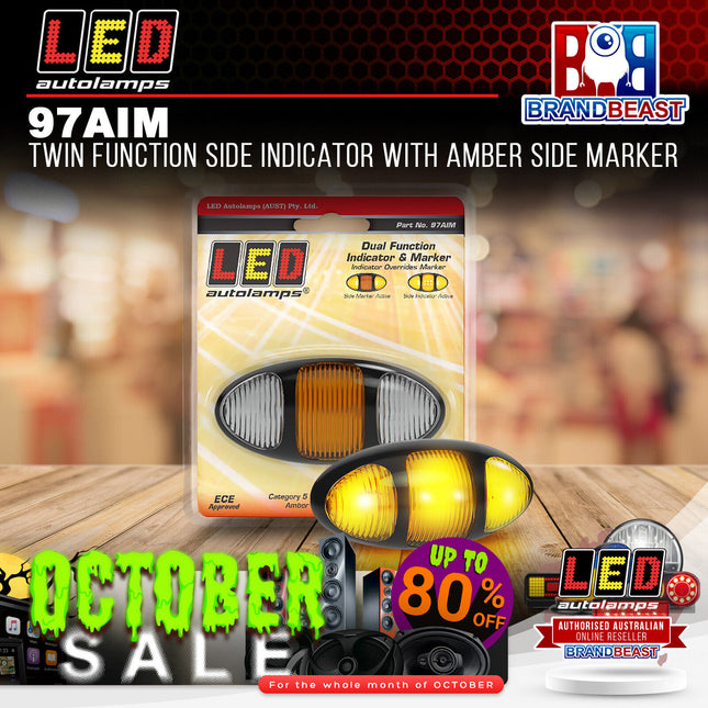 LED Autolamps 97AIM Twin Function Side Indicator With Amber Side Marker