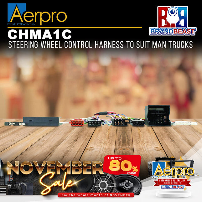 Aerpro CHMA1C Steering Wheel Control Harness to Suit MAN Trucks