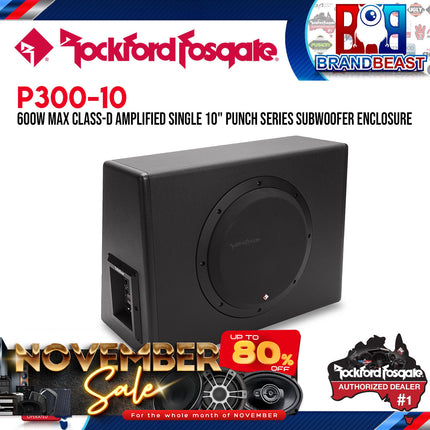 Rockford Fosgate P300-10 Punch Single 10" 300 Watt Amplified Subwoofer