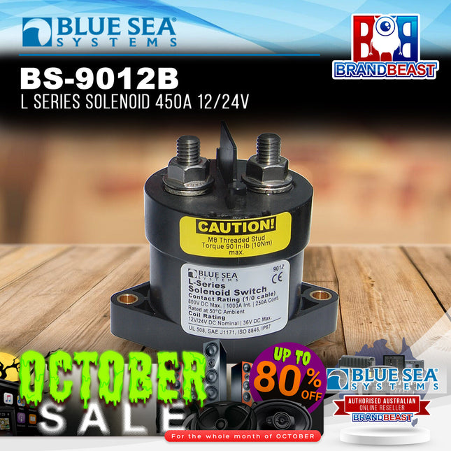 Blue Sea Systems BS-9012B L Series Solenoid 450A 12/24V