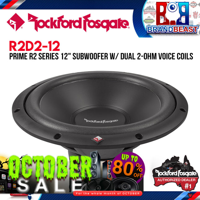 Rockford Fosgate R2D2-12 Prime 12" R2 2-Ohm DVC Subwoofer