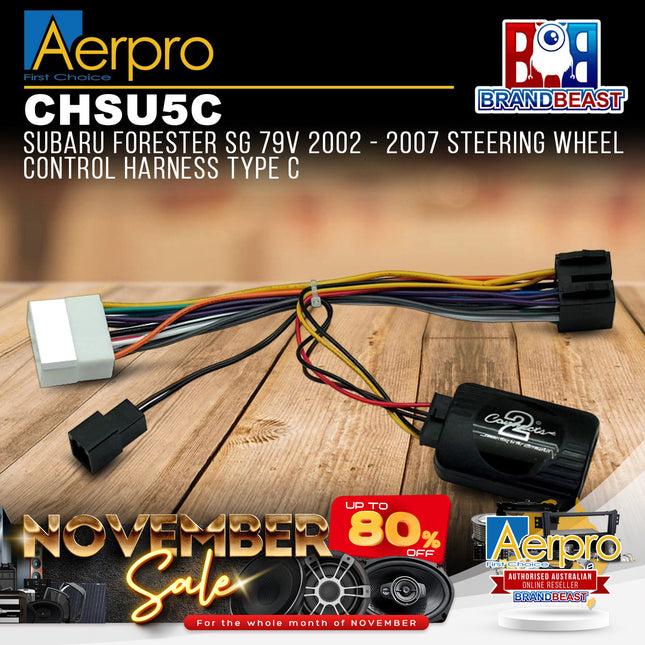 Aerpro CHSU5C Steering Wheel Control Harness to Suit Subaru Forester SG