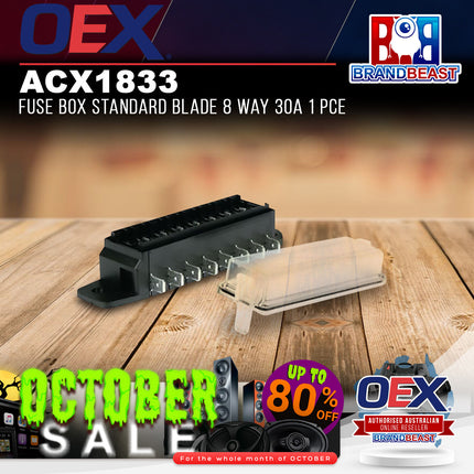 OEX ACX1833 Fuse Box Standard Blade 8 Way 30A 1 Pce