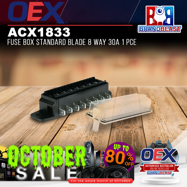OEX ACX1833 Fuse Box Standard Blade 8 Way 30A 1 Pce
