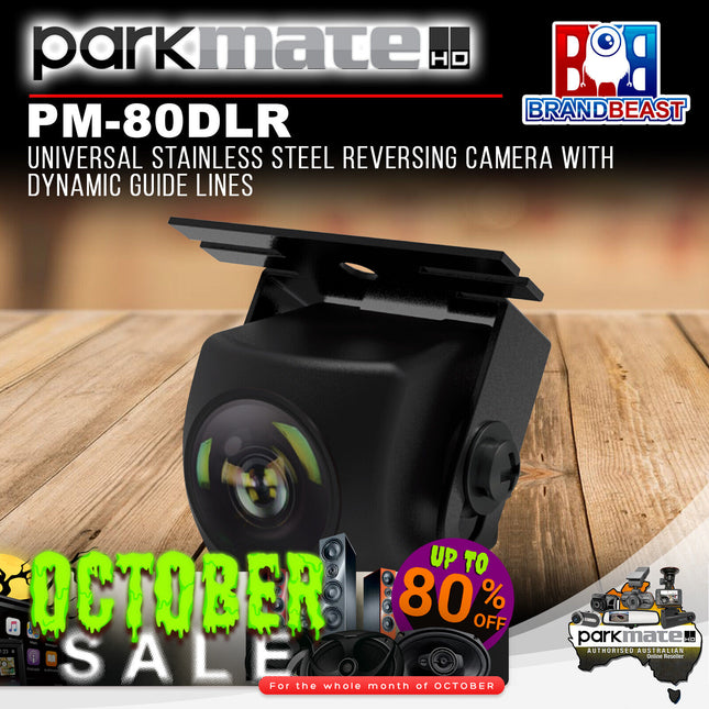 Parkmate PM-80DLR Universal Stainless Steel Reversing Camera With Dynamic Guide Lines