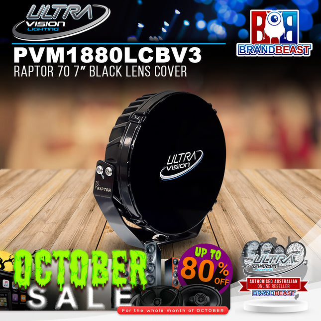 Ultra Vision Lighting PVM1880LCBV3 Raptor 70 7" Black Lens Cover
