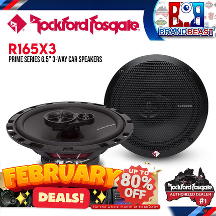 Rockford Fosgate R165X3 Prime 6.50" 90W 3-Way Full-Range Speaker